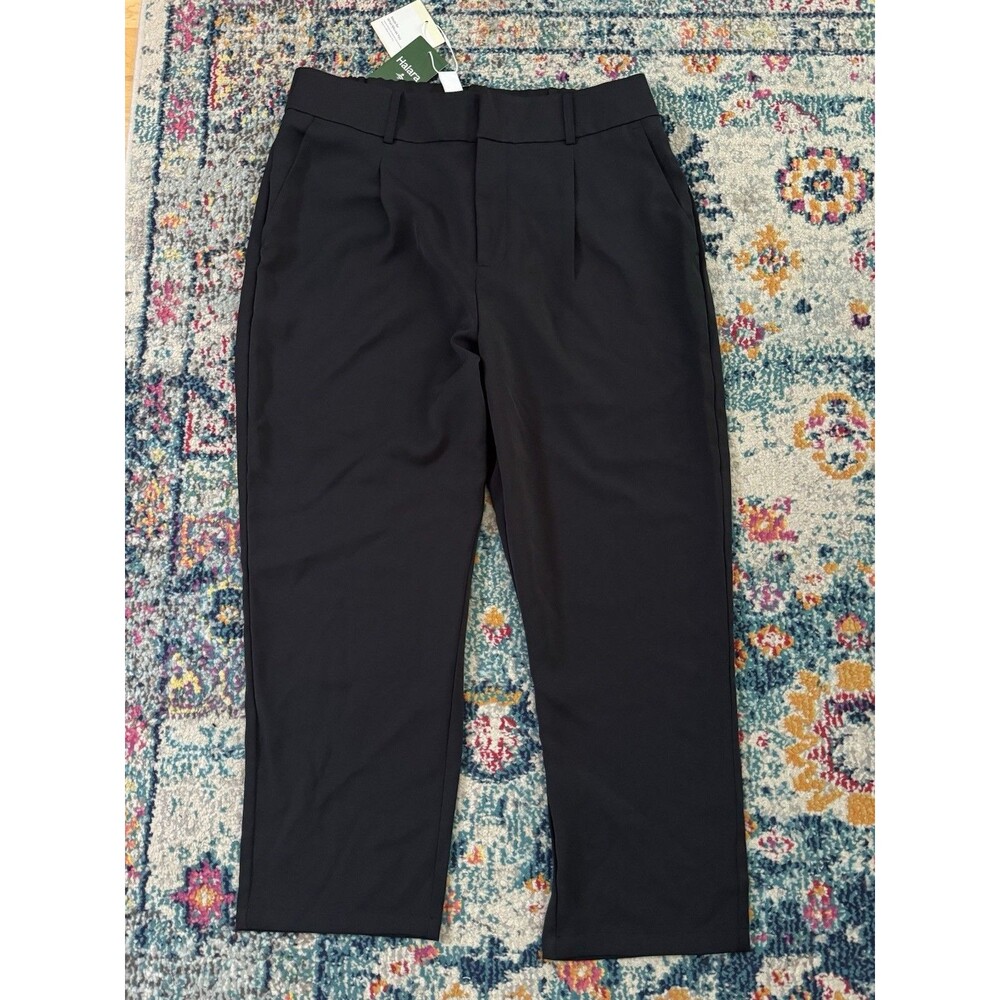 NEW Halara Flex High Waisted Pocket Solid Work Tapered Pants Black Size L Petite
